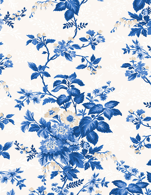 Kaye England Chateau Bleu Blossom Branch White/Blue – 50% Deposit May 2027 Preorder