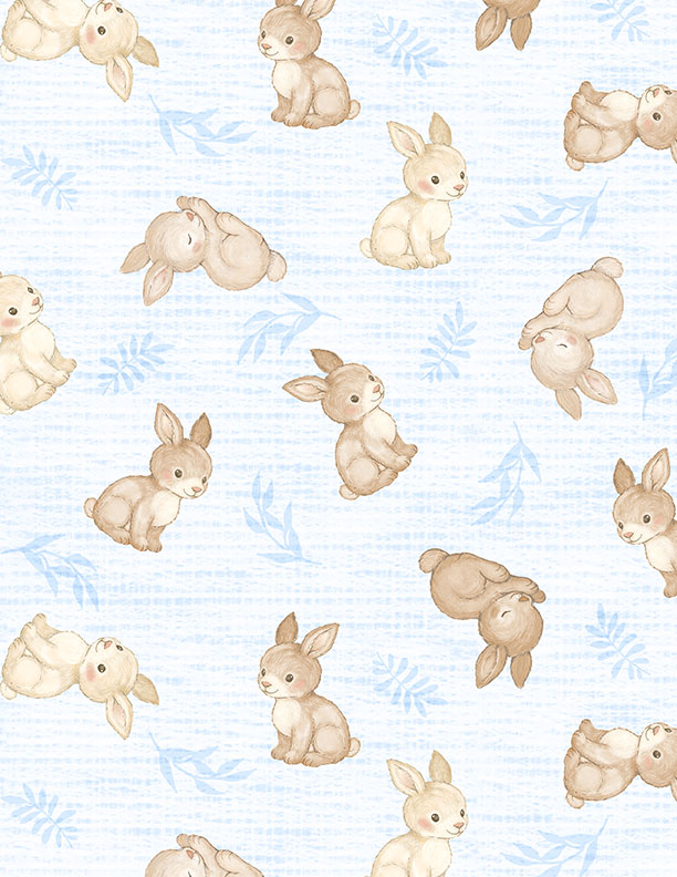Jennifer Pugh Meadow Friends Bunnies White/Light Blue – 50% Deposit February 2027 Preorder