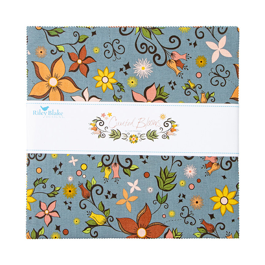 Curated Blooms 10" Stacker – 42 Precut Squares by Judi Madsen for Riley Blake Designs