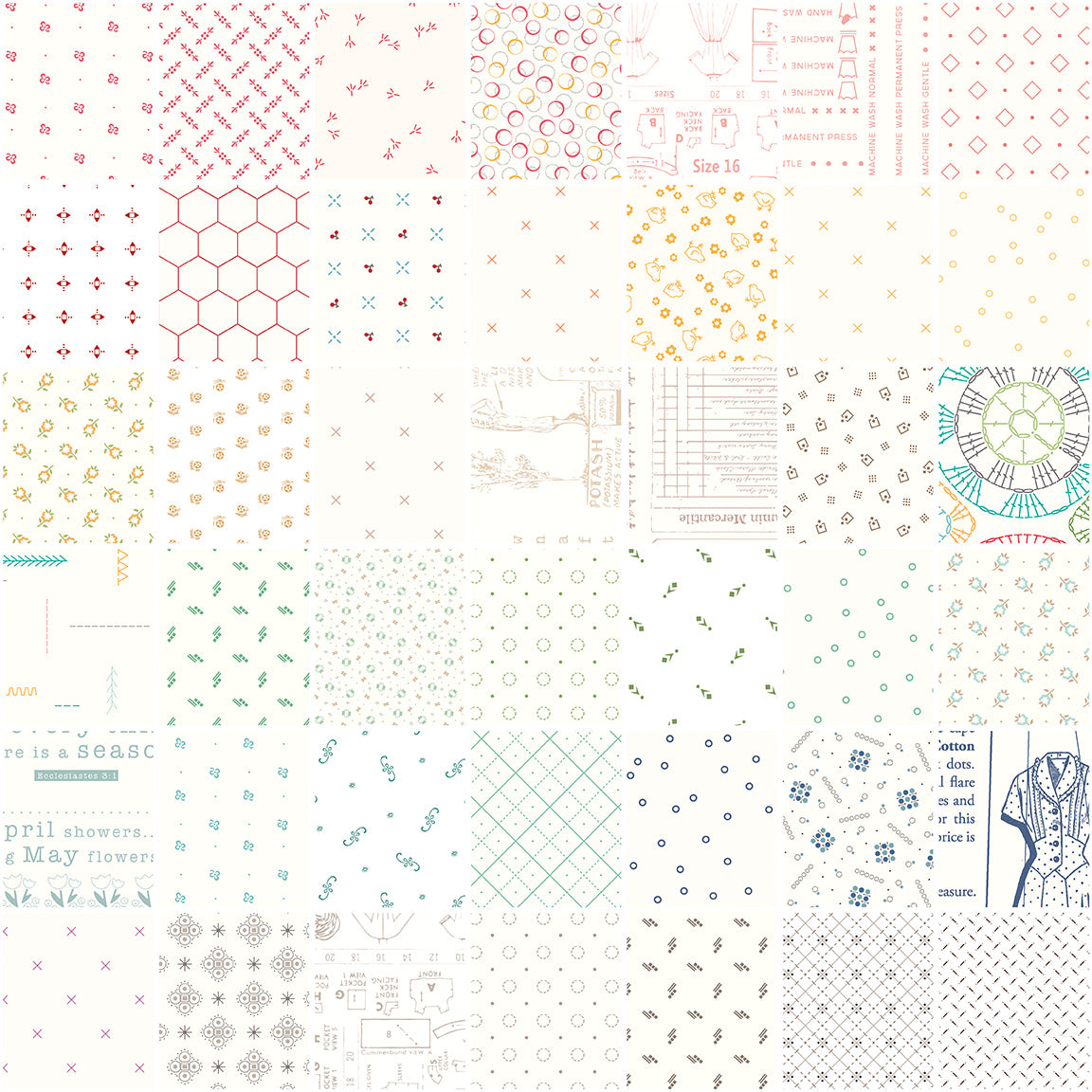 Bee Bundle 10" Stacker – 42 Precut 10" Squares – Limited Edition by Lori Holt for Riley Blake Designs