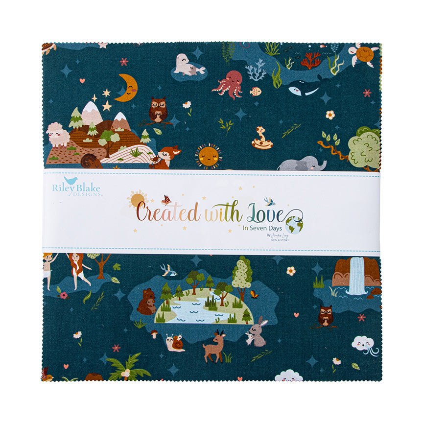 Created with Love 10" Stacker – 42 Precut Squares by Jennifer Long for Riley Blake Designs