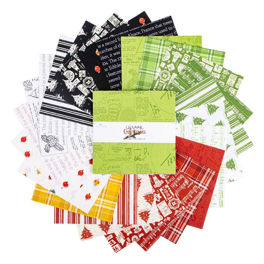 Classic Christmas 10" Stacker – 42 Precut Squares by J. Wecker Frisch for Riley Blake Designs