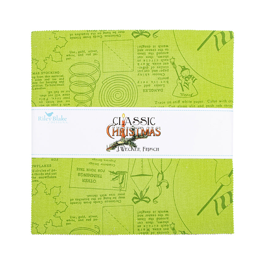 Classic Christmas 10" Stacker – 42 Precut Squares by J. Wecker Frisch for Riley Blake Designs