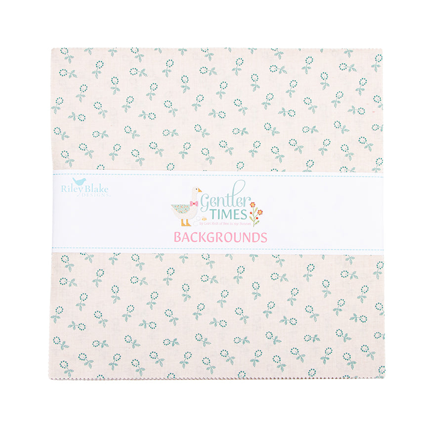Gentler Times 10" Backgrounds Stacker – Lori Holt for Riley Blake Designs – 42 Precut Quilt Squares