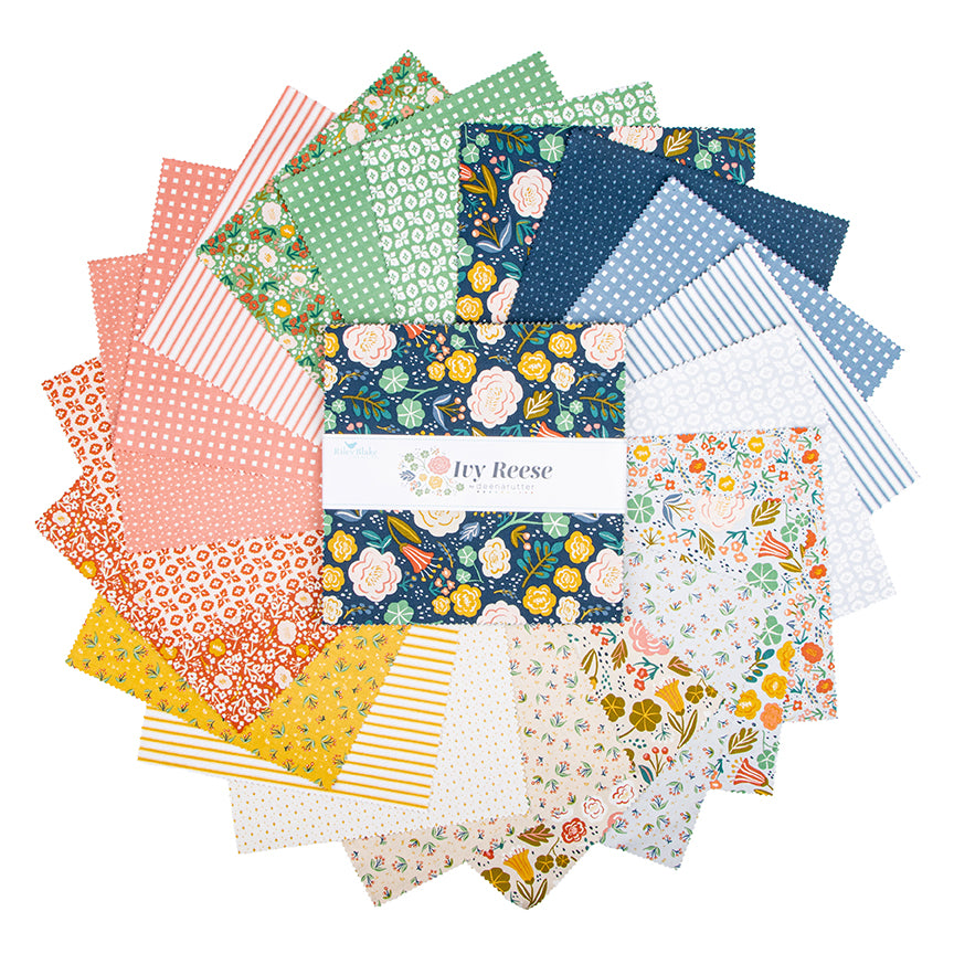 Ivy Reese 10" Stacker – 42 Precut 10" Squares – Deena Rutter for Riley Blake Designs