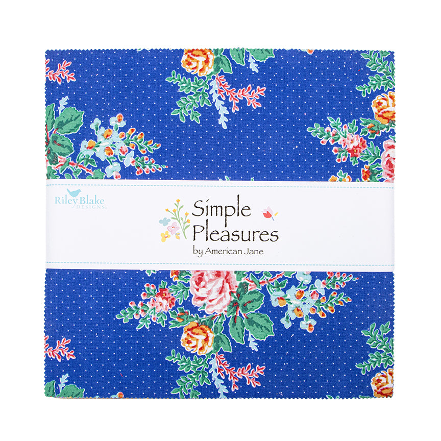 Simple Pleasures 10” Stacker – 42 Precut Squares – American Jane for Riley Blake – 10x10 Quilting Cotton – 100% Cotton Fabric – C16658 Not Included