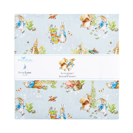 Preorder - Peter Rabbit™ & Benjamin Bunny™ 10” Stacker – 42pc Layer Cake – Riley Blake Designs – Beatrix Potter