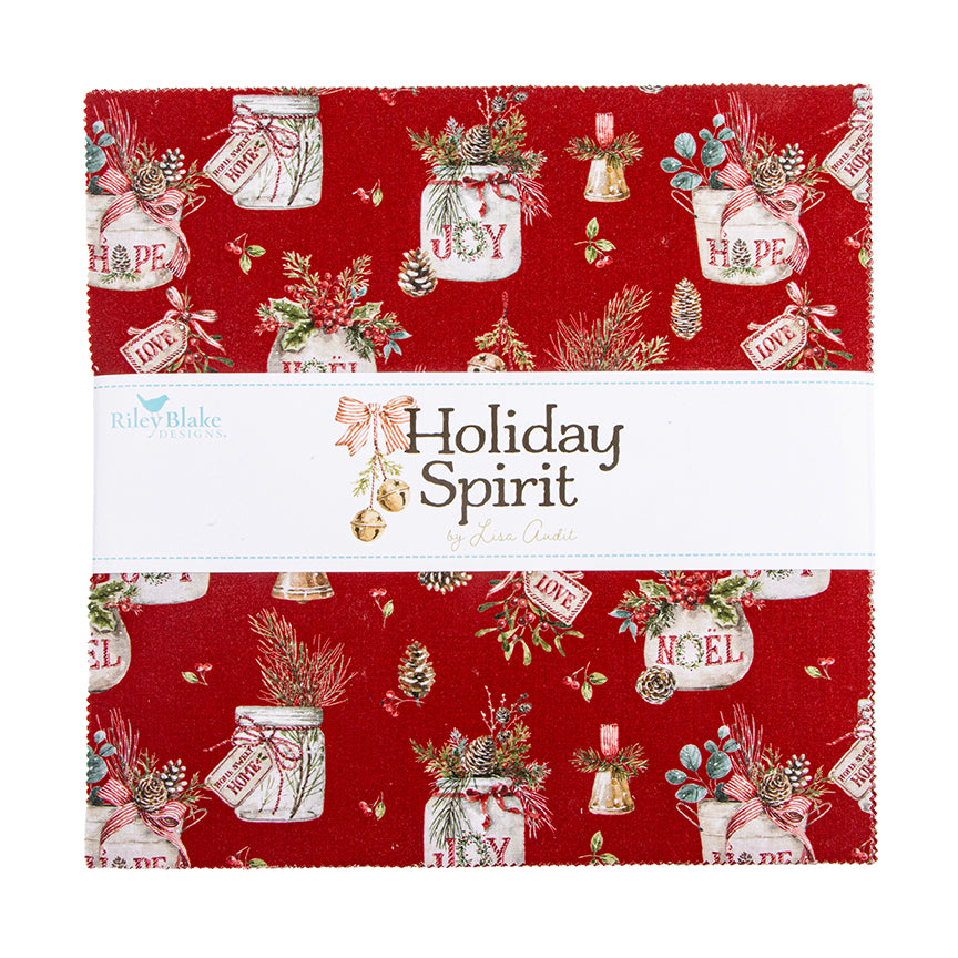 Holiday Spirit 10" Stacker – 42pc by Lisa Audit for Riley Blake Designs
