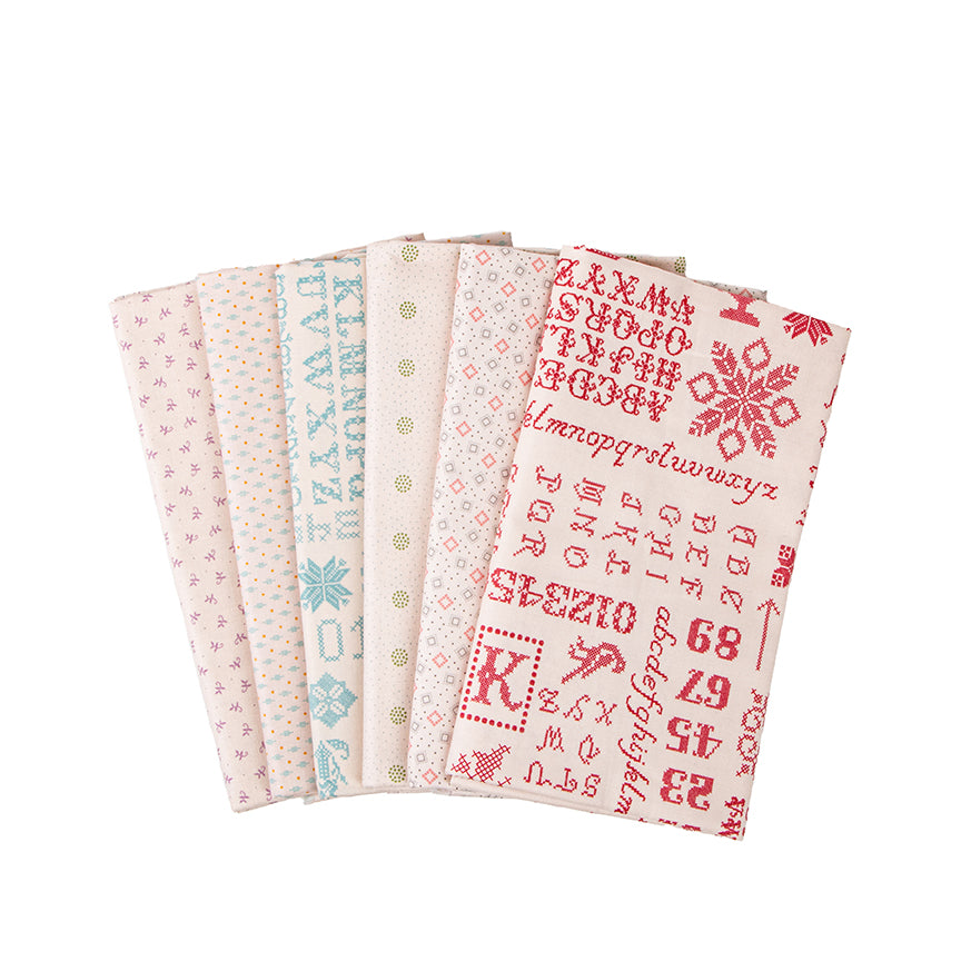 Piece and Plenty Background 1-Yard Bundle – Lori Holt for Riley Blake Designs – 6 One-Yard Cuts