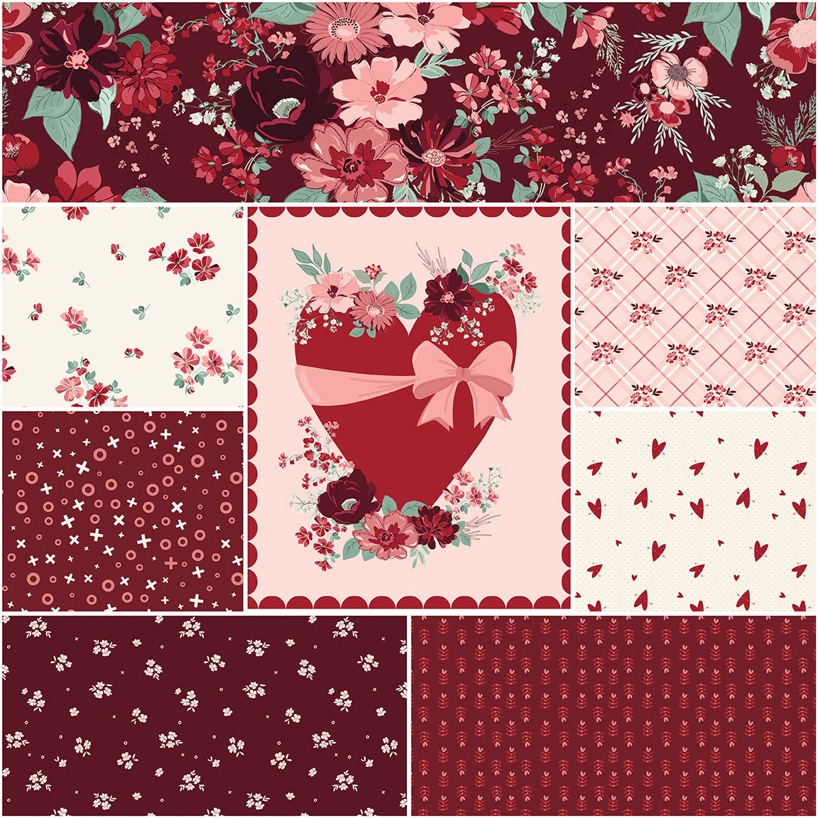 Love You Always 5" Stacker – 42 Precut Squares by Sandy Gervais for Riley Blake Designs