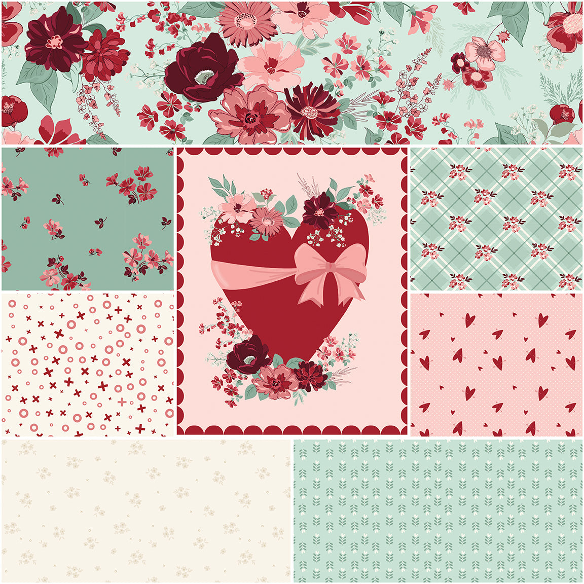 Love You Always 5" Stacker – 42 Precut Squares by Sandy Gervais for Riley Blake Designs