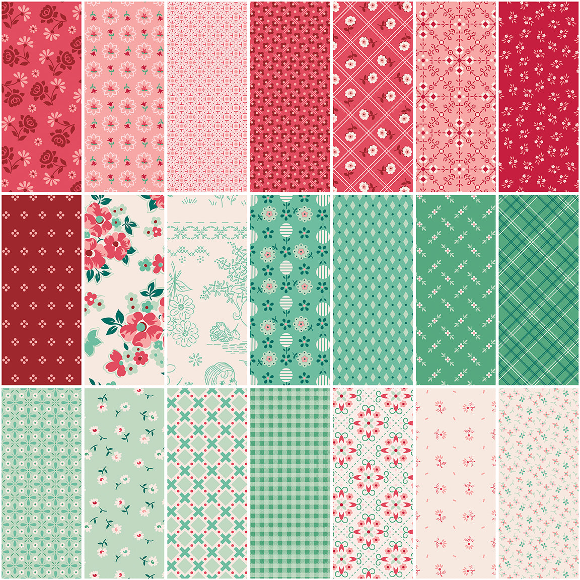 Berry & Sage 5" Stacker – 42 Precut Squares by Lori Holt – Preorder Ships March 2026