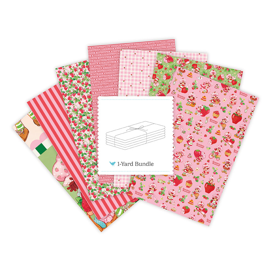The World of Strawberry Shortcake™ Pink 1-Yard Bundle + Panel (7 Piece Set) – November 2026 Preorder – 50% Deposit