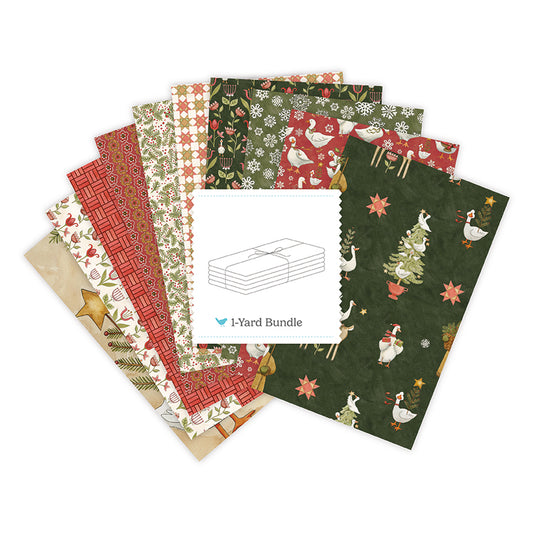 Waddle’s Christmas 1-Yard Bundle – Timberline Colorway + Panel | 9 Yards | Teresa Kogut | 50% Deposit Preorder | May 2027