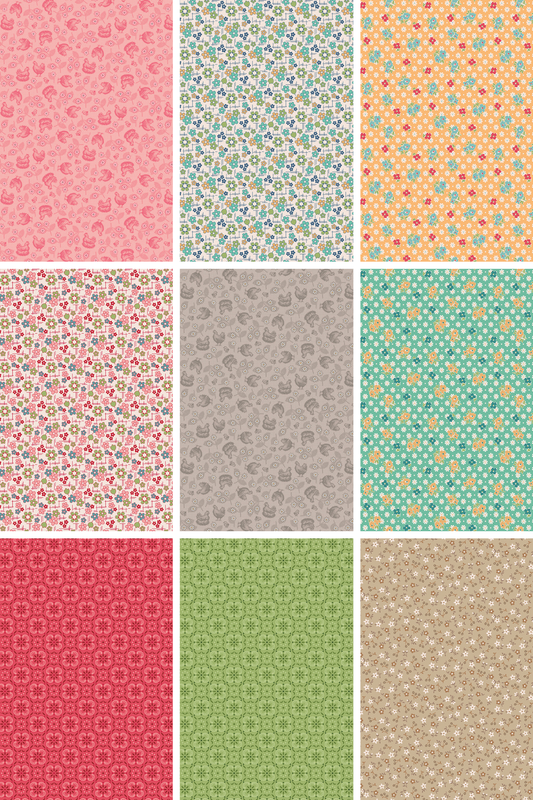 Farmer’s Daughter Rolie Polie – 40 Precut 2 ½" Strips by Lori Holt for Riley Blake Designs (RP-17160-40)