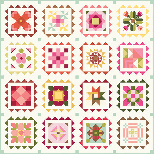 Riley Blake Designs 2027 Block Challenge Quilt Kit | Confetti Cotton Solids | Includes 16-Piece Sticker Pack | 50% Deposit Preorder | December 2026
