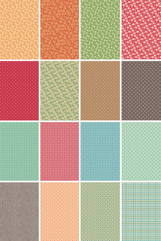 Farmer’s Daughter Rolie Polie – 40 Precut 2 ½" Strips by Lori Holt for Riley Blake Designs (RP-17160-40)