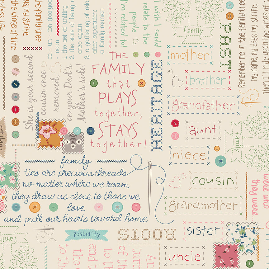 Family Reunion Wide Back Backing Set for Hello March Quilt Kit - 50% deposit December 2026 Preorder