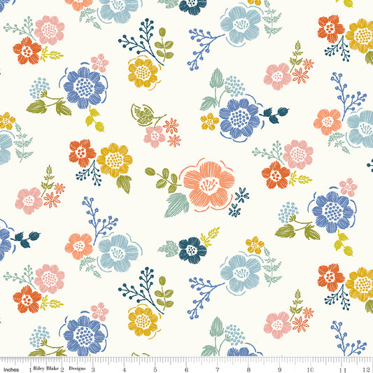 Floral Hall Quilt Kit Backing Set β Cloud Wideback β 2 Yards β 50% Deposit β December 2026 Preorder