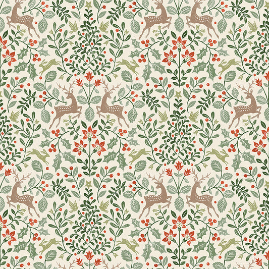 Yuletide Quilt Backing Set – Laura Ashley | Tales of Yuletide Cream Wide Back | 2½ Yards | 50% Deposit Preorder | June 2027