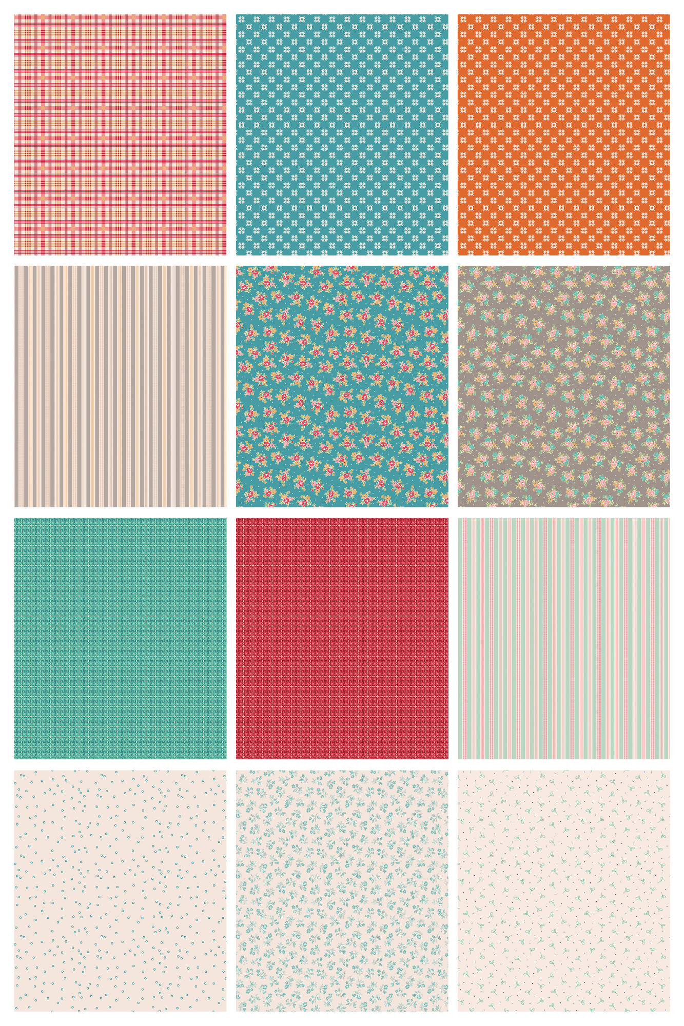 Farmer’s Daughter Fat Quarter Bundle – 54 Pieces by Lori Holt for Riley Blake Designs (FQ-17160-54)