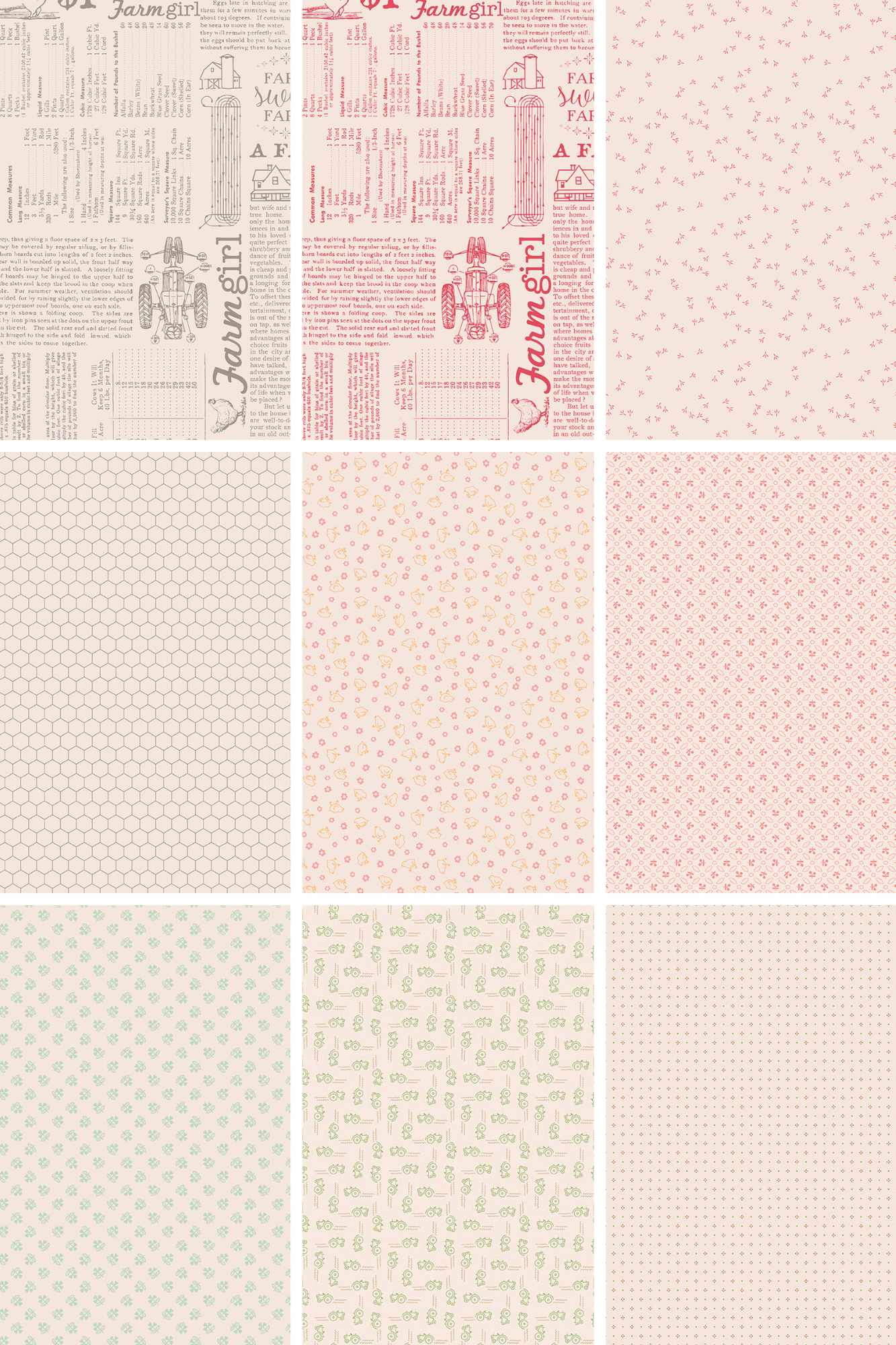 Farmer’s Daughter Fat Quarter Bundle – 54 Pieces by Lori Holt for Riley Blake Designs (FQ-17160-54)