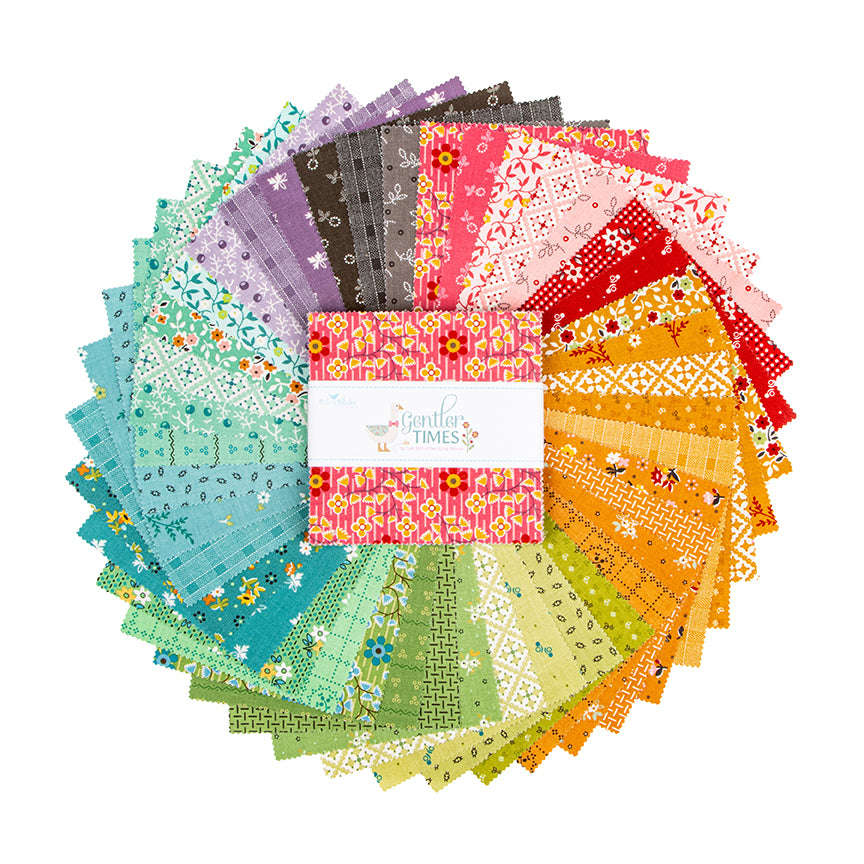 Gentler Times 5" Stacker – Lori Holt for Riley Blake Designs – 42 Precut 5" Squares