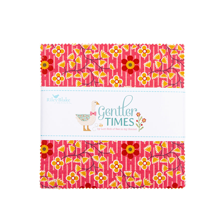 Gentler Times 5" Stacker – Lori Holt for Riley Blake Designs – 42 Precut 5" Squares