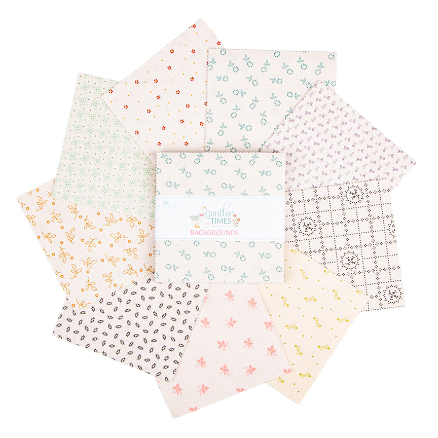 Gentler Times 5" Backgrounds Stacker | Lori Holt for Riley Blake Designs – 42 Precut Charm Squares