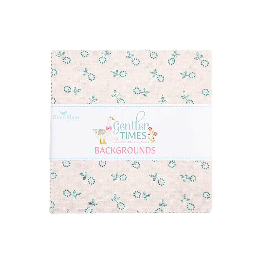 Gentler Times 5" Backgrounds Stacker | Lori Holt for Riley Blake Designs – 42 Precut Charm Squares