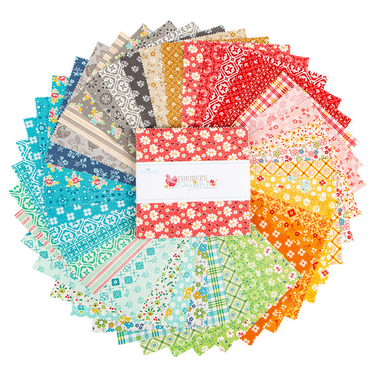 Farmer’s Daughter 5" Stacker – 42 Precut Squares by Lori Holt for Riley Blake Designs (5-17160-42)