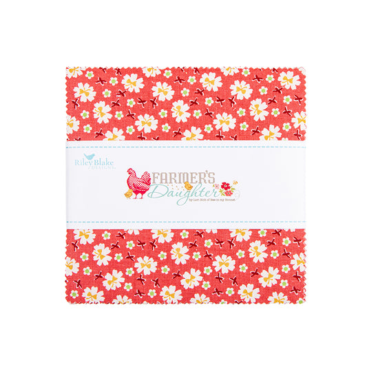 Farmer’s Daughter 5" Stacker – 42 Precut Squares by Lori Holt for Riley Blake Designs (5-17160-42)