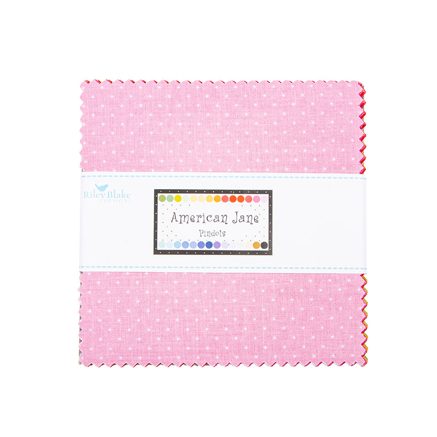 American Jane Pindots 5" Stacker – 42 Precut Charm Squares – Riley Blake Designs