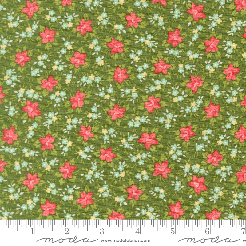 Bloomsberry 55353 15 – Petite Floral Green | Camille Roskelley | Moda Fabrics | Yardage