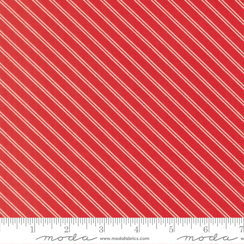 Bloomsberry 55355 18 – Red Diagonal Stripe | Camille Roskelley | Moda Fabrics | Yardage
