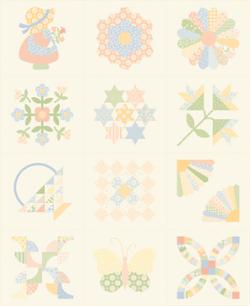 My Sew Quilty Life Handmade Sweetness Quilt Blocks Panel Porcelain – Patchwork Block Print – 31772 11