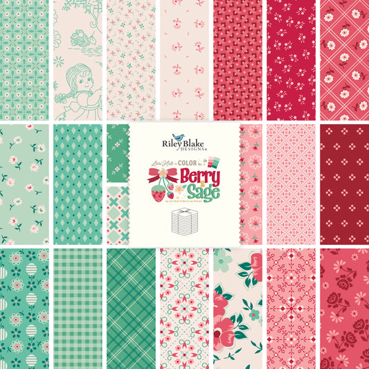 Preorder β Berry & Sage Fat Quarter Bundle by Lori Holt β 21 Prints