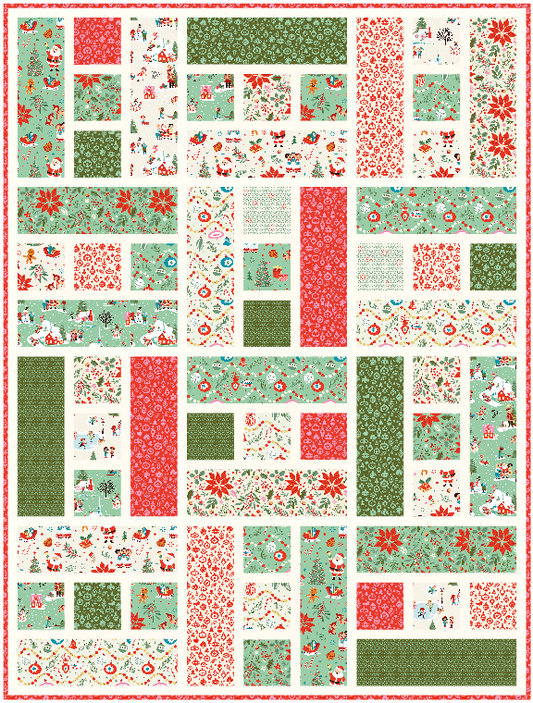 Blessings Throw Quilt Kit – Christmas Cheer | 55" x 73" | 50% Deposit Preorder | May 2027