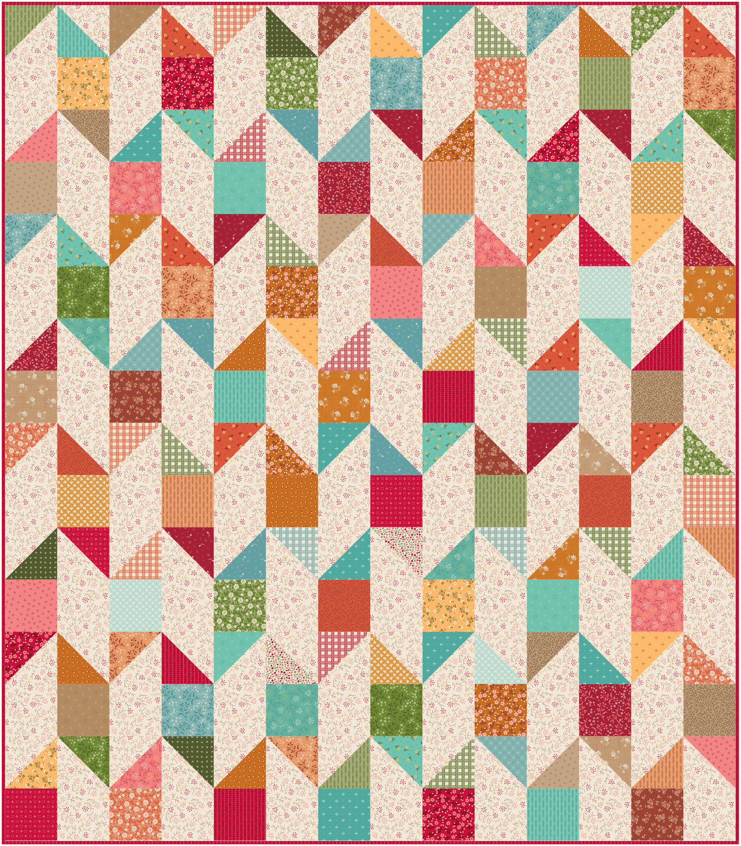 Board and Batten Throw Quilt Kit Featuring Baked with Love by Lori Holt | 56½" x 64½" - 50% Deposit July 2026 Preorder