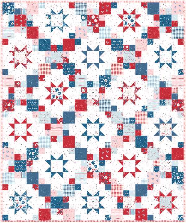 Preorder – Firework Fields by Gracey Larson Throw Size Quilt Kit – Brightly Pattern by Cluck Cluck Sew – Throw 60" x 72" – 10" Stacker Friendly