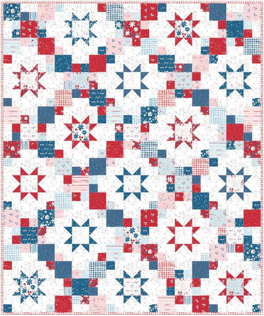 Preorder β Firework Fields by Gracey Larson Throw Size Quilt Kit β Brightly Pattern by Cluck Cluck Sew β Throw 60" x 72" β 10" Stacker Friendly