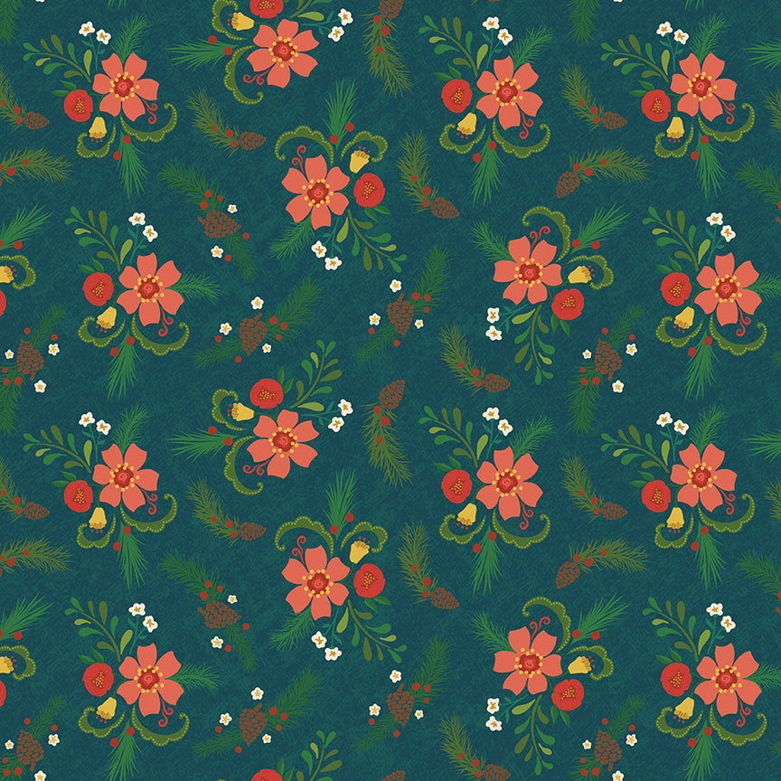 In From the Cold Floral Navy | Heather Peterson for Riley Blake Designs | 100% Quilting Cotton