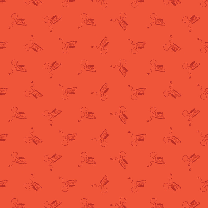 Press On – Red Vintage Irons – 5 Yard Cut – C15261-RED – Riley Blake Designs – by J. Wecker Frisch