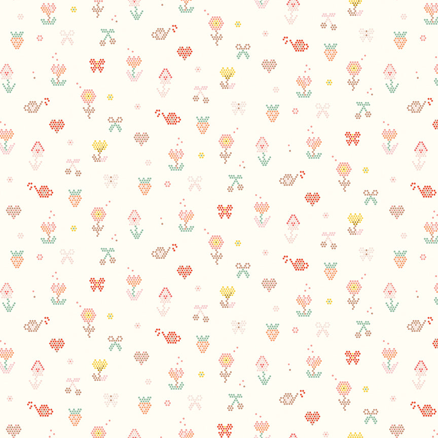 Sunset Ridge – Mosaic in Cream (5-Yard Cut) by Minki Kim for Riley Blake Designs