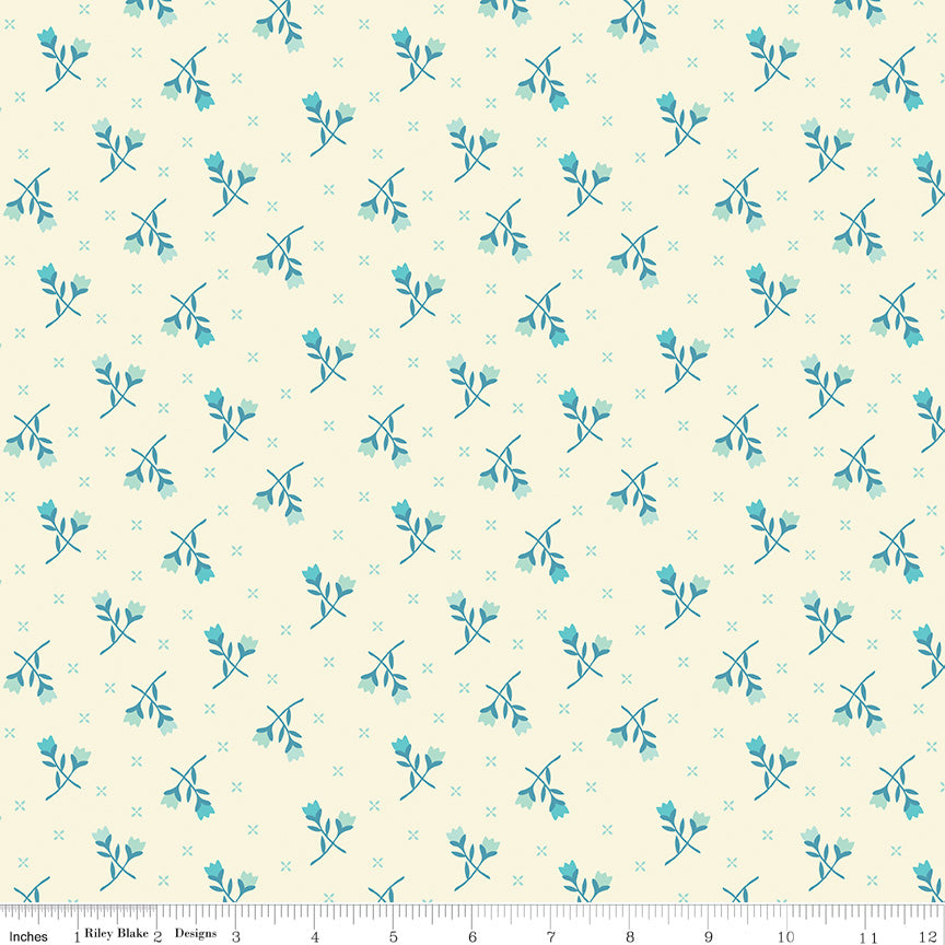 First Blooms Tossed Tulips – Vanilla | Heather Peterson for Riley Blake Designs – 100% Cotton (43"/44")