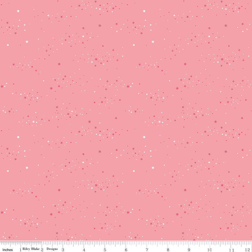 Essence – Pink Scattered Stars Fabric by Fran Gulick for Riley Blake Designs