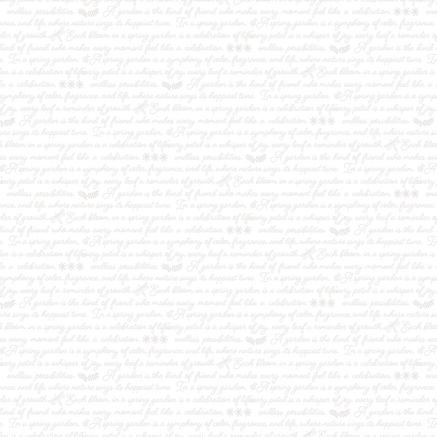 Awakening by Cherry Guidry – Spring Text White – C17103-WHITE – Riley Blake Designs – 100% Cotton Quilting Fabric