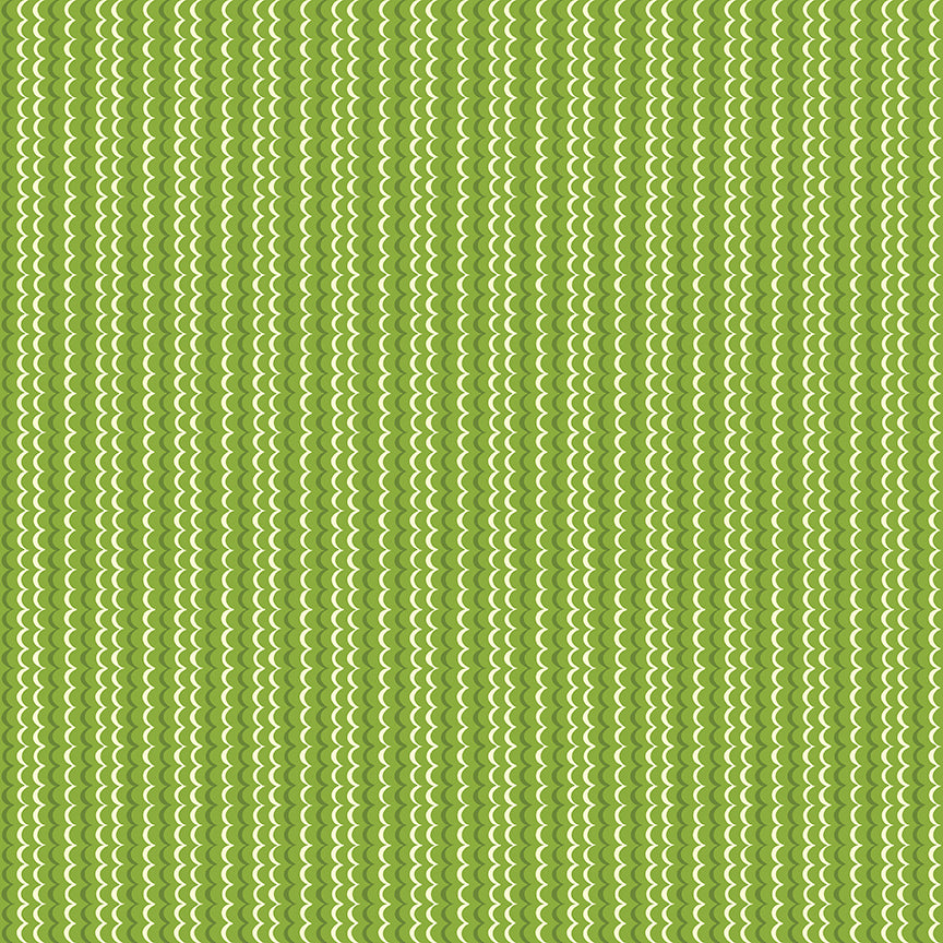 Title: Awakening by Cherry Guidry – Scalloped Stripes Kiwi – Riley Blake Designs – 100% Cotton Fabric (C17107-KIWI)