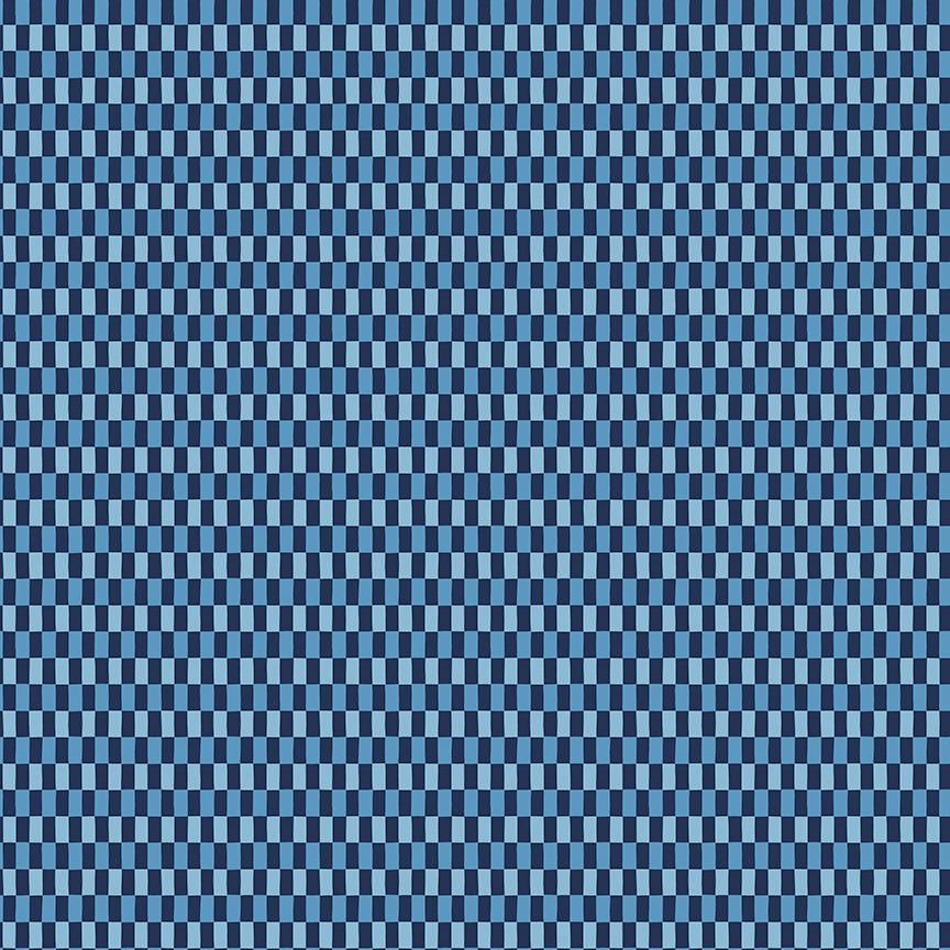 Blue Blooms – Navy Grid | Christopher Thompson | Riley Blake Designs
