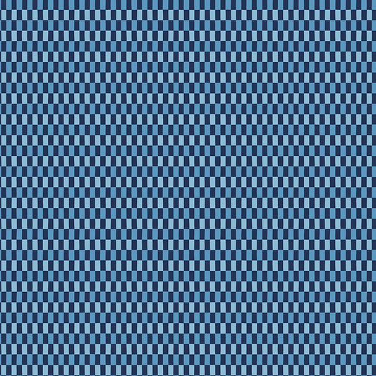 Blue Blooms – Navy Grid | Christopher Thompson | Riley Blake Designs